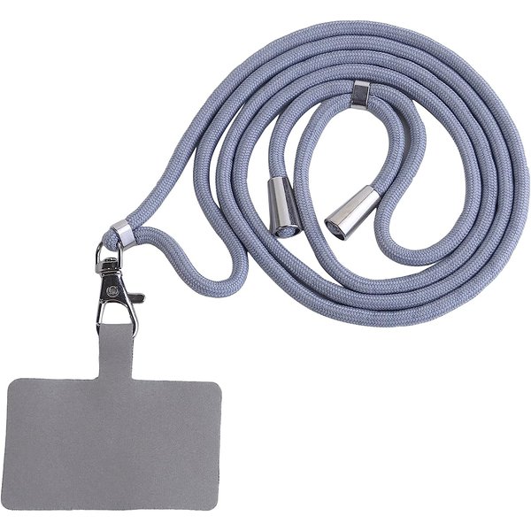Ntech Universele Telefoonkoord Grijs - Verstelbare Telefoonketting - Koord voor samsung , Geschikt voor iPhone, Moto, LG, xiaomi, Telefoon