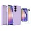 Ntech Hoesje geschikt voor Samsung Galaxy A54 siliconen Lila zacht TPU backcover - Met gehard glas screenprotector - 2 stuks