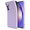 Ntech Hoesje geschikt voor Samsung Galaxy A54 siliconen Lila zacht TPU backcover - Met gehard glas screenprotector - 2 stuks
