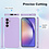Ntech Hoesje geschikt voor Samsung Galaxy A54 siliconen Lila zacht TPU backcover - Met gehard glas screenprotector - 2 stuks