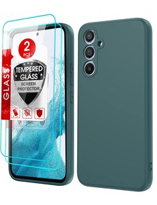 Ntech Samsung A54 Hoesje siliconen Pine Groen zacht siliconen hoesje TPU backcover