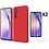 Ntech Hoesje Geschikt Voor Samsung Galaxy A54 Hoesje siliconen Rood zacht siliconen hoesje TPU backcover - Met Screenprotector - 2 stuks