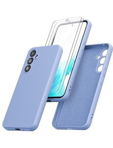 Ntech Samsung A54 Hoesje siliconen Licht Blauw zacht siliconen hoesje TPU backcover