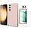 Ntech Hoesje Geschikt Voor Samsung Galaxy S23 Plus Hoesje siliconen Pink Sand zacht siliconen hoesje TPU backcover - Met Screenprotector - 2 stuks