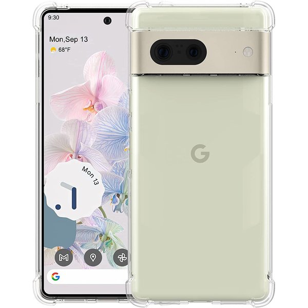 Ntech Hoesje geschikt voor Google Pixel 7 hoesje siliconen shockproof backcover - transparant