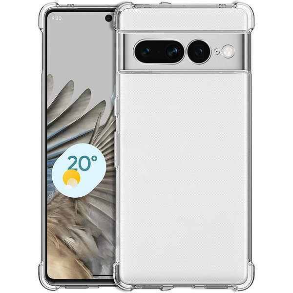 Ntech Hoesje geschikt voor Google Pixel 7 Pro hoesje siliconen shockproof backcover - transparant