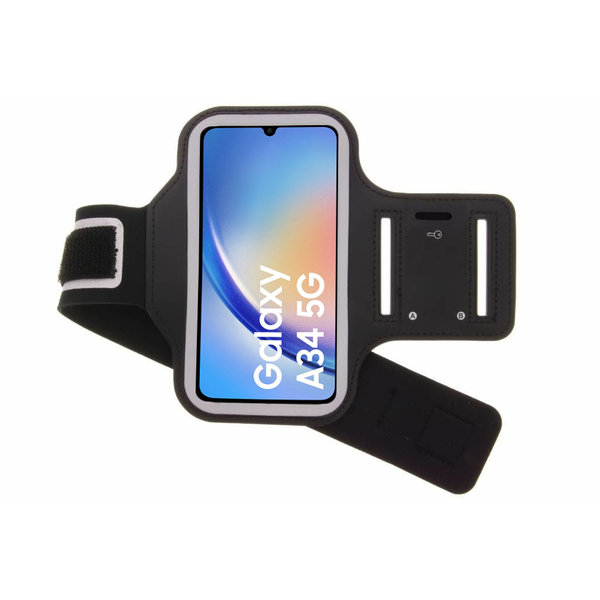 BixB BixB Sportband Geschikt voor Samsung Galaxy A34 hardloop armband telefoon -  sportarmband - zwart