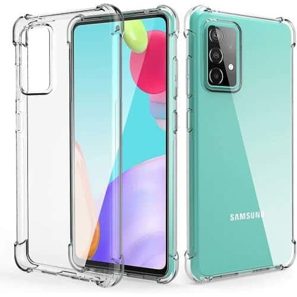 BixB BixB bumper case Hoesje Geschikt Voor Samsung Galaxy A52/A52s hoesje transparant siliconen Anti Shock cover