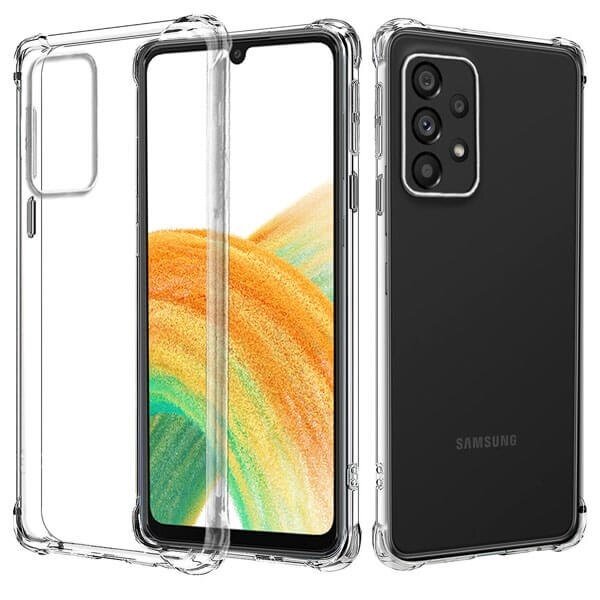 BixB BixB bumper case Hoesje Geschikt Voor Samsung Galaxy A33 hoesje transparant siliconen Anti Shock cover