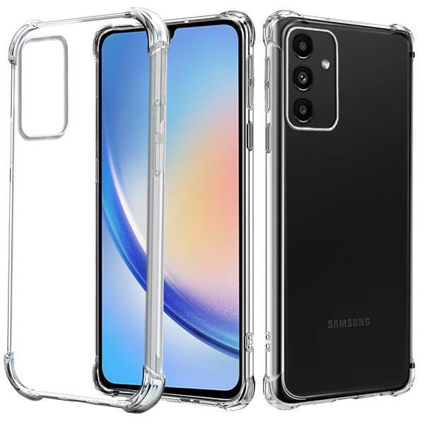 BixB BixB bumper case Hoesje Geschikt Voor Samsung Galaxy A34 hoesje siliconen transparant Anit Shock proof