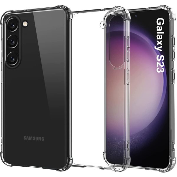 BixB BixB bumper case Hoesje Geschikt Voor Samsung Galaxy S23 hoesje siliconen transparant Anit Shock proof