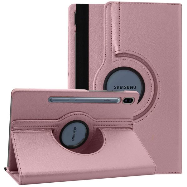 Ntech Hoesje Geschikt Voor Samsung Galaxy Tab S8 Plus hoes Draaibare Book Case Cover Rose Goud - Hoesje Geschikt Voor Samsung Galaxy Tab S8 Plus hoesje 2022/ Tab S7 FE 2021/Tab S7 Plus 2020 hoesje -Tablet Hoes 12.4 Inch