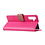 Ntech Hoesje Geschikt Voor Samsung Galaxy A24 hoesje bookcase portemonnee Met 2x screenprotector / Beschermglas - Pink