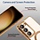 Ntech Hoesje Geschikt Voor Samsung Galaxy S23 hoesje Magnetisch Met Lens beschermer Transparant / Goud – Magneet hoesje
