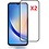 Ntech Full Cover Screenprotector Geschikt voor Samsung Galaxy A24 4/5G Zwart 2pack | Volledige Beschermglas Tempered Glass | Screenprotector Geschikt voor Samsung Galaxy A24 Screenprotector