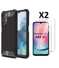 Ntech Hoesje Geschikt Samsung Galaxy A24 5G Hoesje Zwart