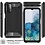 Ntech Hoesje geschikt voor Samsung Galaxy A24 5G Hoesje Zwart Schokbestendig Hybride Heavy Duty Rugged hoesje met 2x Screenprotector