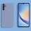 Ntech Hoesje Geschikt Voor Samsung Galaxy A34 Hoesje siliconen Licht Blauw zacht siliconen hoesje TPU backcover - Met Screenprotector - 2 stuks