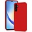 Ntech Hoesje Geschikt Voor Samsung Galaxy A34 Hoesje siliconen Rood zacht siliconen hoesje TPU backcover - Met Screenprotector - 2 stuks