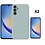 Ntech Hoesje Geschikt Voor Samsung Galaxy A34 Hoesje siliconen Mint Groen zacht siliconen hoesje TPU backcover - Met Screenprotector - 2 stuks