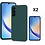 Ntech Hoesje Geschikt Voor Samsung Galaxy A34 Hoesje siliconen Pine Groen zacht siliconen hoesje TPU backcover - Met Screenprotector - 2 stuks