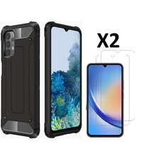 Ntech Samsung A34 Hoesje Schokbestendig Hybride hoesje Zwart