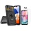 Ntech Hoesje Geschikt Voor Samsung Galaxy A24 hoesje Zwart met Ring Houder en camera bescherming - Galaxy A24 Screenprotector - 2 stuks