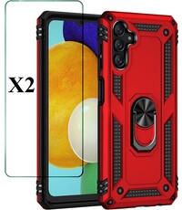 Ntech Samsung A34 Hoesje Anti-Shock Hybrid Armor hoesje Rood