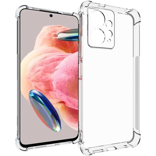 Ntech Hoesje Geschikt voor Xiaomi Redmi Note 12 4G hoesje siliconen case shockproof backcover - transparant