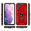 Ntech Hoesje Geschikt voor Samsung Galaxy A24 hoesje Rood Met Draaibare Ring Houder - Galaxy A24 Screenprotector - 2 stuks