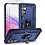 Ntech Hoesje Geschikt voor Samsung Galaxy A24 hoesje Blauw Met Draaibare Ring Houder - Galaxy A24 Screenprotector - 2 stuks