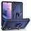 Ntech Hoesje Geschikt voor Samsung Galaxy A24 hoesje Blauw Met Draaibare Ring Houder - Galaxy A24 Screenprotector - 2 stuks