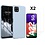 Ntech Hoesje Geschikt Voor Samsung Galaxy A22 5G Hoesje siliconen Licht Blauw zacht siliconen hoesje TPU backcover - Met Screenprotector - 2 stuks
