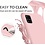 Ntech Hoesje Geschikt Voor Samsung Galaxy A22 5G Hoesje siliconen Licht Roze zacht siliconen hoesje TPU backcover - Met Screenprotector - 2 stuks