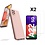 Ntech Hoesje Geschikt Voor Samsung Galaxy A22 5G Hoesje siliconen Pink Sand zacht siliconen hoesje TPU backcover - Met Screenprotector - 2 stuks