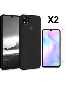 Ntech Xiaomi Redmi 10A/9C Hoesje siliconen Zwart zacht siliconen hoesje TPU backcover