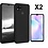 Ntech Hoesje geschikt voor Xiaomi Redmi 10A/9C Hoesje siliconen Zwart zacht siliconen hoesje TPU backcover - met Redmi 10A/9C Screenprotector - 2 stuks