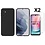 Ntech Hoesje Geschikt Voor Samsung Galaxy A24 Hoesje siliconen Zwart zacht siliconen hoesje TPU backcover - Met Screenprotector - 2 stuks