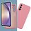 Ntech Hoesje Geschikt Voor Samsung Galaxy A24 Hoesje siliconen Licht Roze zacht siliconen hoesje TPU backcover - Met Screenprotector - 2 stuks