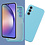 Ntech Hoesje Geschikt Voor Samsung Galaxy A24 Hoesje siliconen Licht Blauw zacht siliconen hoesje TPU backcover - Met Screenprotector - 2 stuks