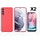 Ntech Hoesje Geschikt Voor Samsung Galaxy A24 Hoesje siliconen Rood zacht siliconen hoesje TPU backcover - Met Screenprotector - 2 stuks