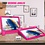 Ntech Hoes Geschikt voor Samsung Galaxy Tab A8 Hoes Kinderen Pink - Hoes Geschikt voor Samsung Galaxy Tab A8 (2021 / 2022) kinderen Hoes - Backcover hoes met handvat - Ntech