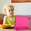 Ntech Hoes Geschikt voor Samsung Galaxy Tab A8 Hoes Kinderen Pink - Hoes Geschikt voor Samsung Galaxy Tab A8 (2021 / 2022) kinderen Hoes - Backcover hoes met handvat - Ntech