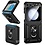 Ntech Hoesje Geschikt Voor Samsung Galaxy Z Flip 5 hoesje met Ring Houder - Anti-Shock Hybrid Armor case - Zwart