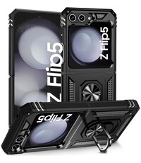 Ntech Samsung Galaxy Z Flip 5 hoesje met Ring Houder