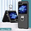 Ntech Hoesje Geschikt Voor Samsung Galaxy Flip 5 hoesje zacht siliconen met Ring Zwart - Galaxy Flip 5 Silicone hoesje Liquid backcover