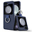 Ntech Hoesje Geschikt Voor Samsung Galaxy Flip 5 hoesje zacht siliconen met Ring Navy - Galaxy Flip 5 Silicone hoesje Liquid backcover