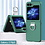 Ntech Hoesje Geschikt Voor Samsung Galaxy Flip 5 hoesje zacht siliconen met Ring Pine Groen - Galaxy Flip 5 Silicone hoesje Liquid backcover
