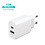 Ntech  USB C Naar USB A Adapter 25 Watt / USB A  Adapter - USB stekker - USB C Poort - Type C Stekker 2 Poorten - Universeel - Wit