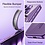 Ntech Hoesje Geschikt voor iPhone 15 Plus met magnetisch ring  - Lens beschermer – backcover – Transparant / Paars